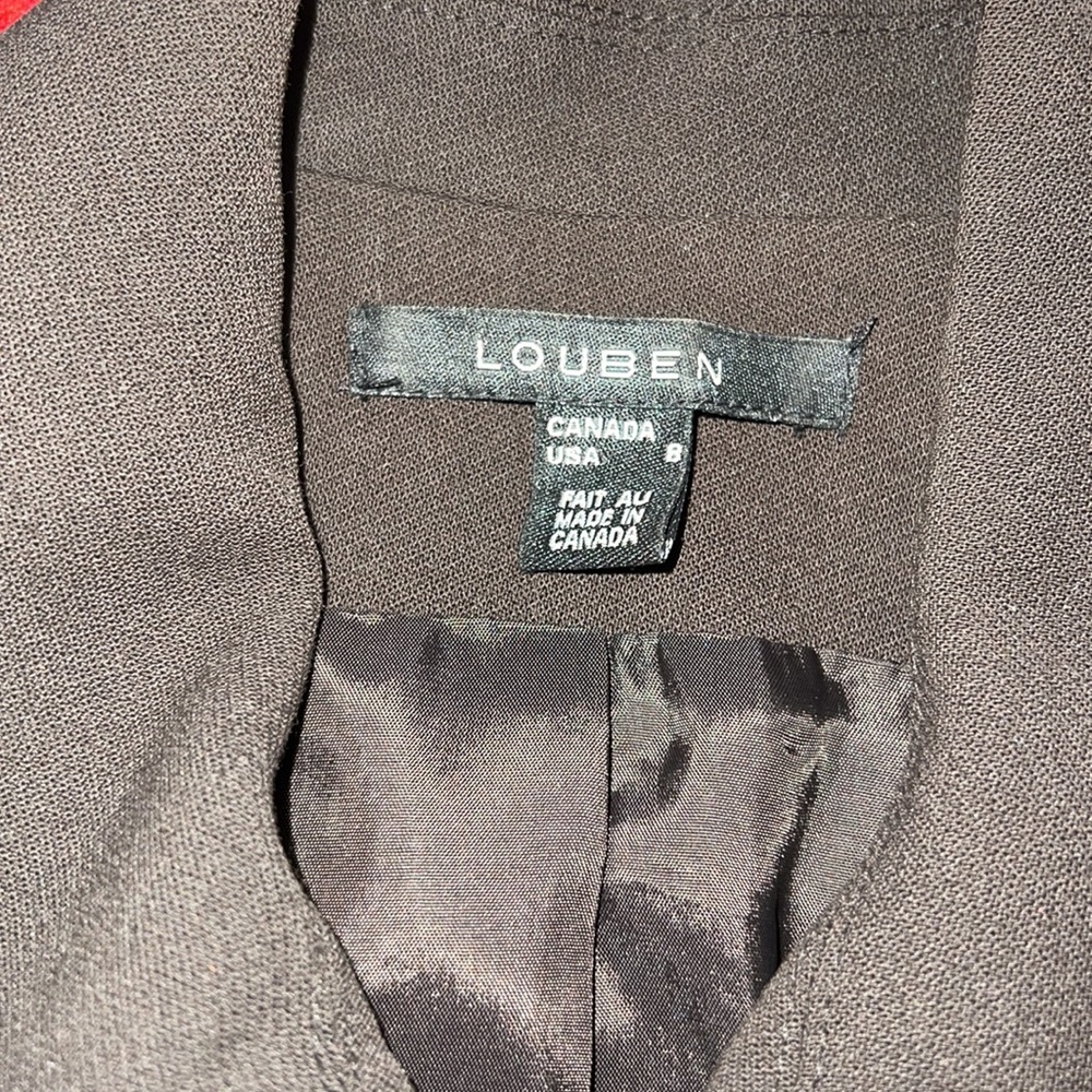 Louben brown wool jacket size 8 - Picture 10 of 11